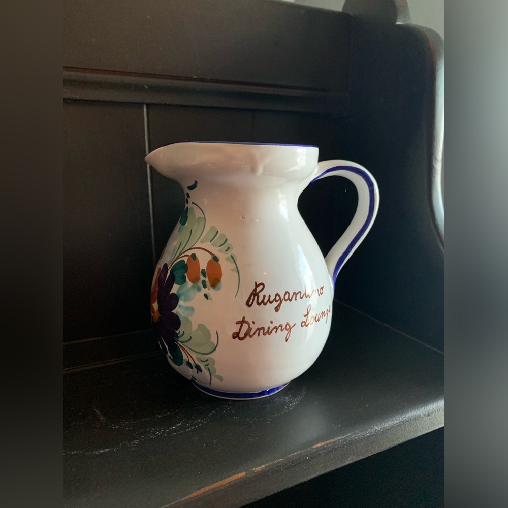 Hand painted pitcher